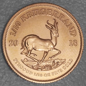 Goldmünze 1/10oz "Krügerrand" 2018 (Südafrika) - Hauptansicht