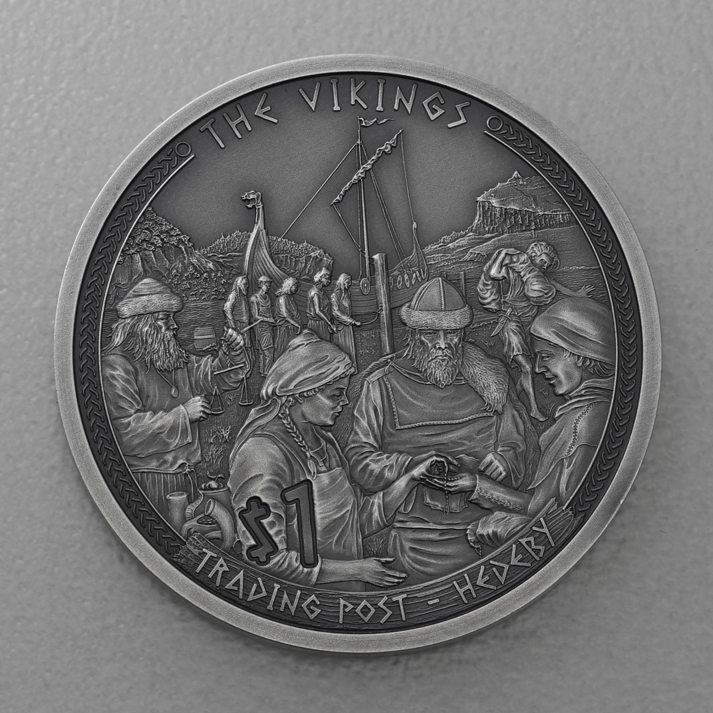 Silbermünze 1/2oz "Trading Post" 2022 (AF) Vikings (Samoa) - Hauptansicht