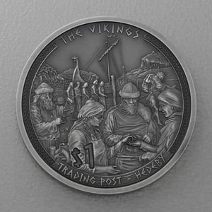 Silbermünze 1/2oz "Trading Post" 2022 (AF) Vikings (Samoa) - Hauptansicht
