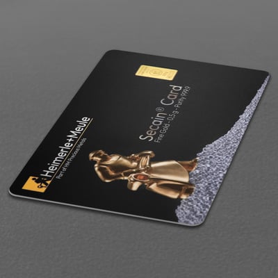 Goldbarren 0,5g HEIMERLE + MEULE "Secain Card" geprägt - Miniaturansicht 3