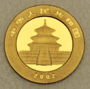 Goldmünze 1/20oz "Panda" 2002 (China) - Miniaturansicht 2