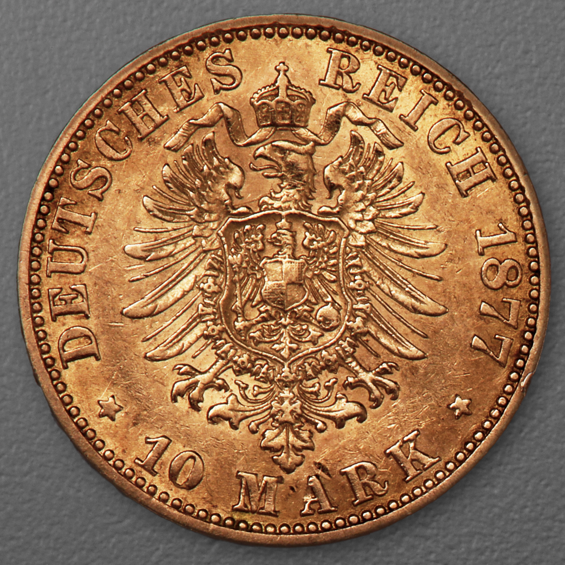 Goldmünze 10 Mark "Wilhelm I." 1877-A J.245 (Preußen) - Detailansicht 1