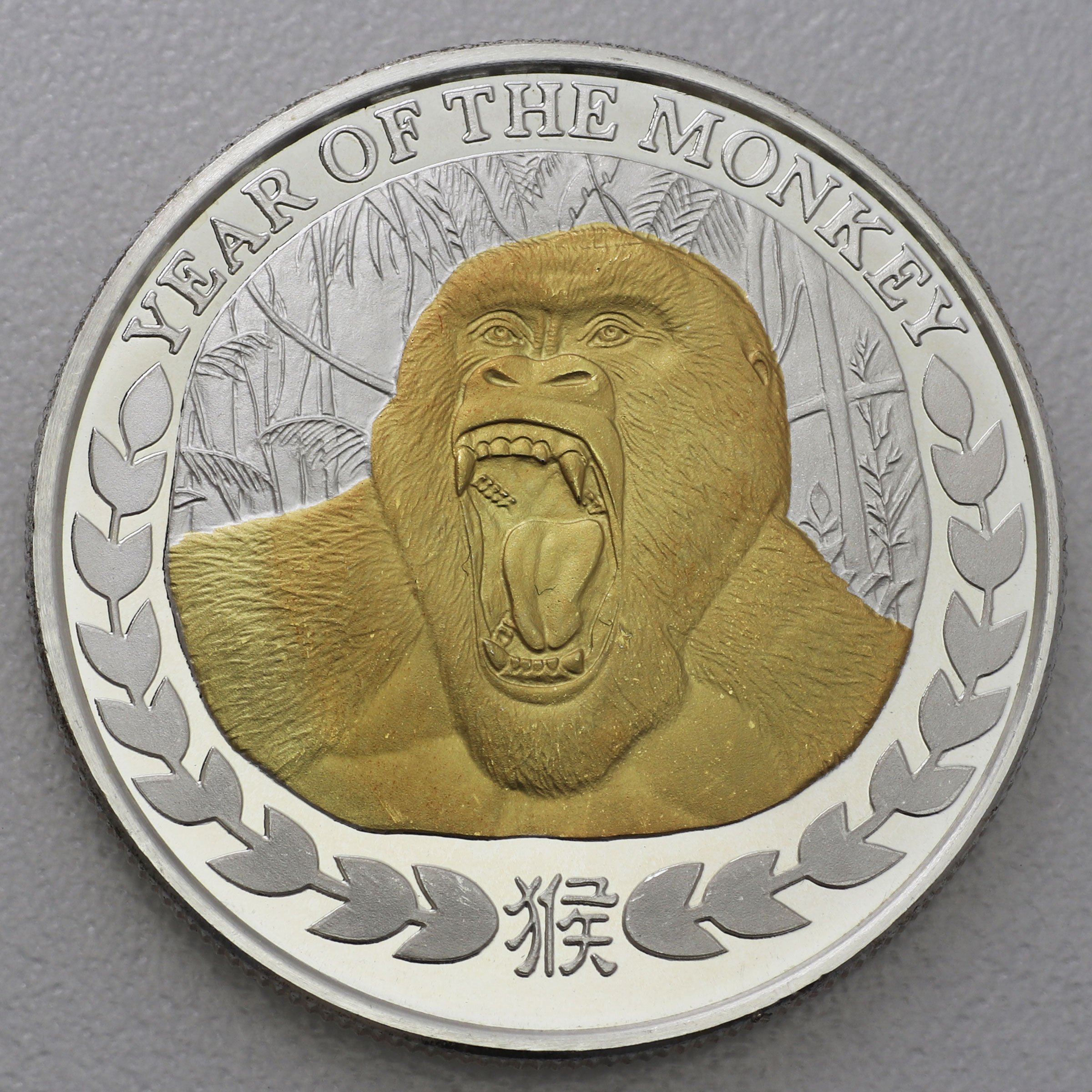 Silbermünze 1oz "Affe" 2016 (vergoldet) Somaliland Lunar – Year of the Monkey (Somalia) - Hauptansicht