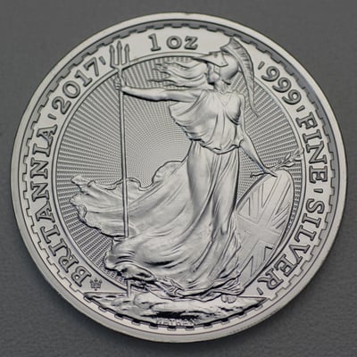 Silbermünze 1oz "Britannia" 2017 20 Jahre Dreizack (Großbritannien) - Miniaturansicht 1