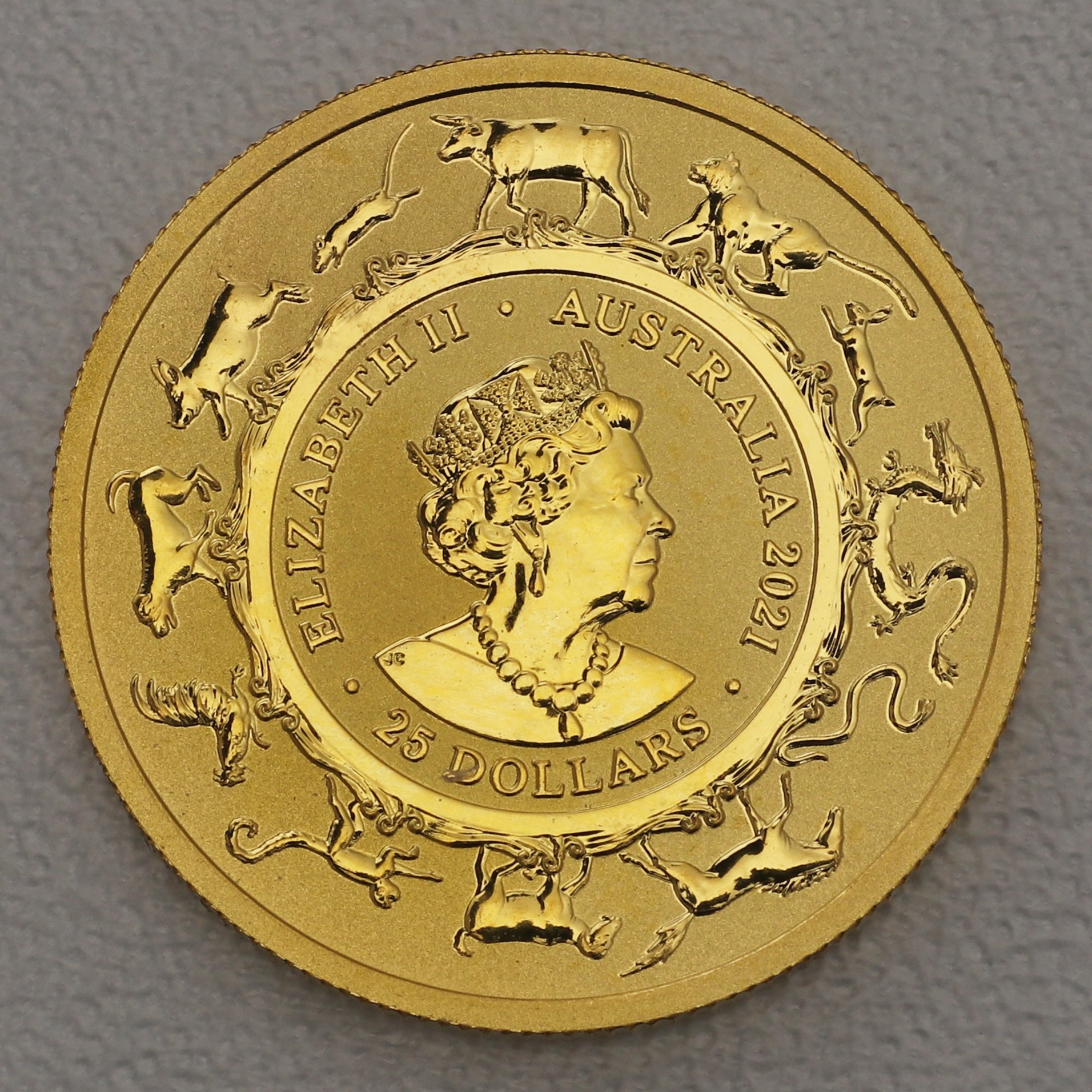 Goldmünze 1/4oz "Ochse" 2021 Lunar II (RAM) – Year of the Ox (Australien) - Detailansicht 1