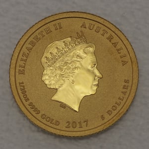 Goldmünze 1/20oz "Hahn" 2017 Lunar II – Year of the Rooster (Australien) - Miniaturansicht 2