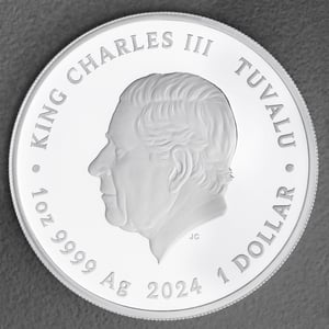 Silbermünze 1oz "Michelangelo" 2024 (PP/koloriert) Teenage Mutant Ninja Turtles™ (Tuvalu) - Miniaturansicht 2