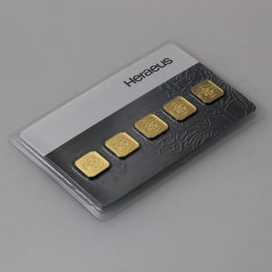 Goldbarren "MultiCard" (5x 1g Gold) HERAEUS - Miniaturansicht 5