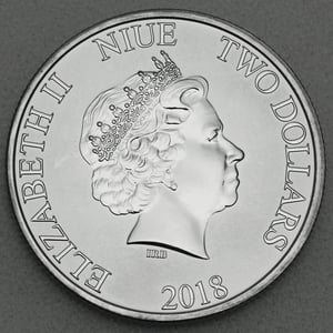 Silbermünze 1oz "Schildkröte" 2018 (Niue) - Miniaturansicht 2