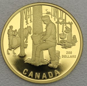 Goldmünze 200 Dollar "Sugaring of Spring" 1995 (Kanada) - Hauptansicht