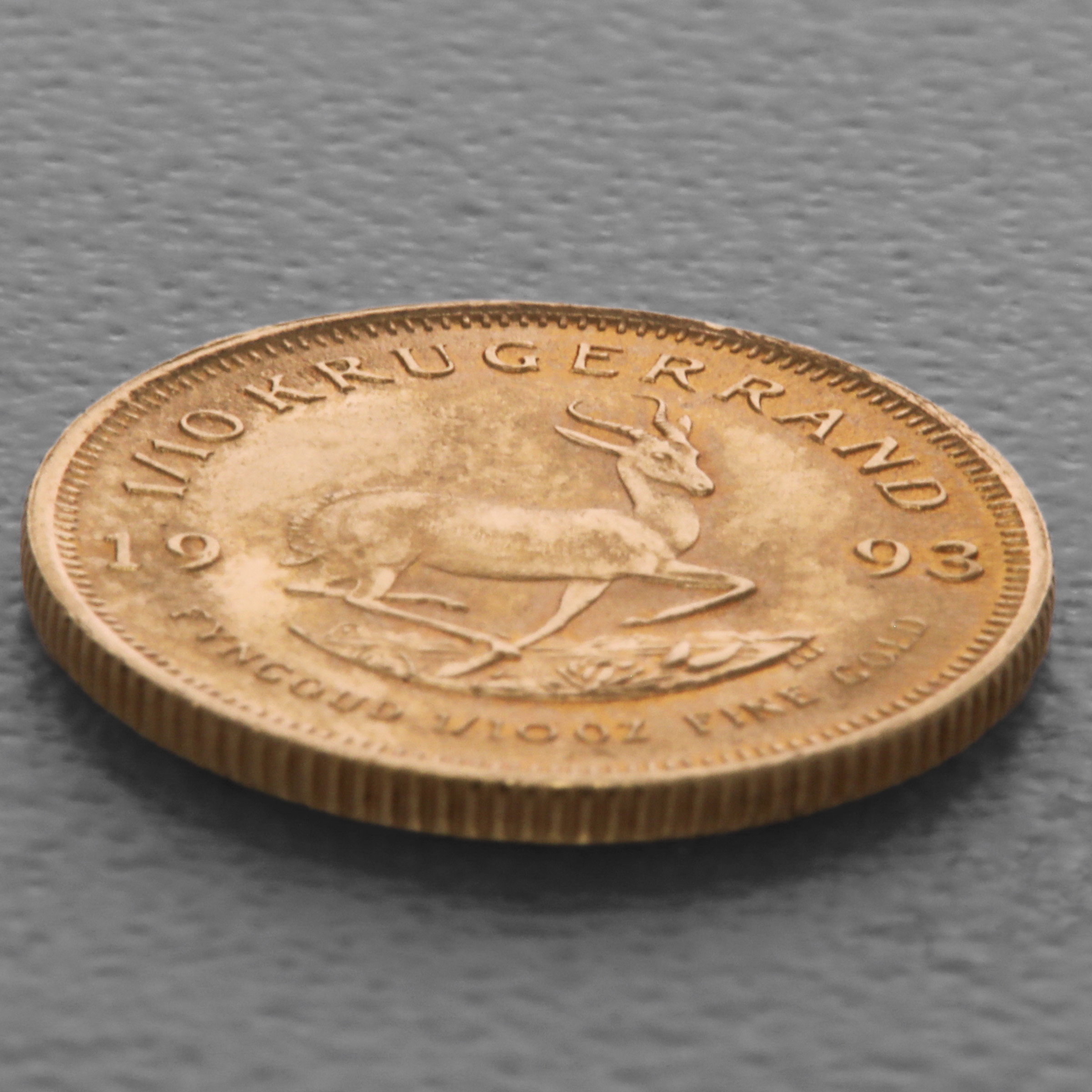 Goldmünze 1/10oz "Krügerrand" 1993 (Südafrika) - Detailansicht 2