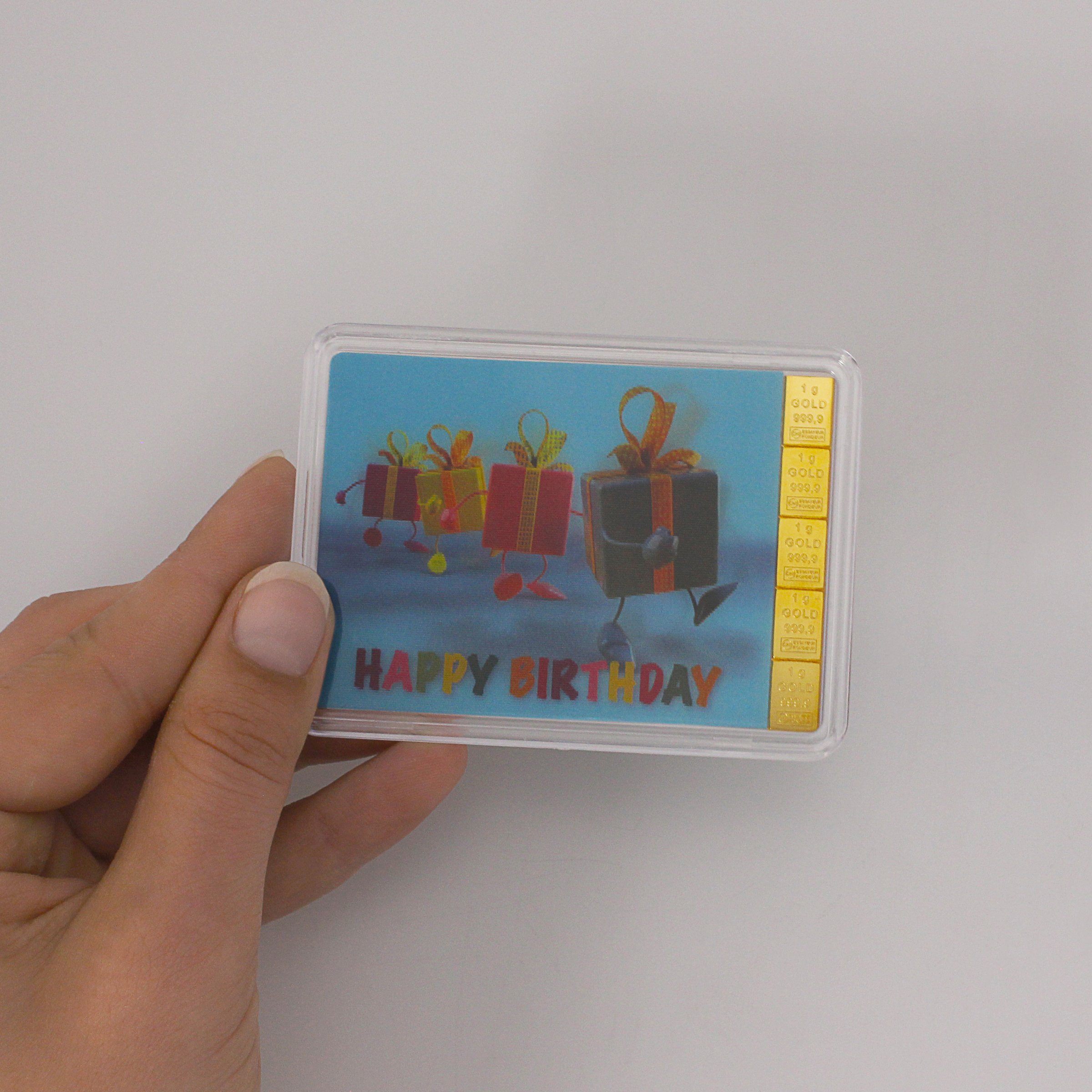 Goldbarren 5g "Geschenke/Happy Birthday" (Flip) - Detailansicht 2
