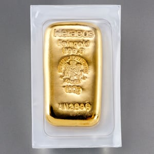 Goldbarren 100g HERAEUS gegossen - Miniaturansicht 2