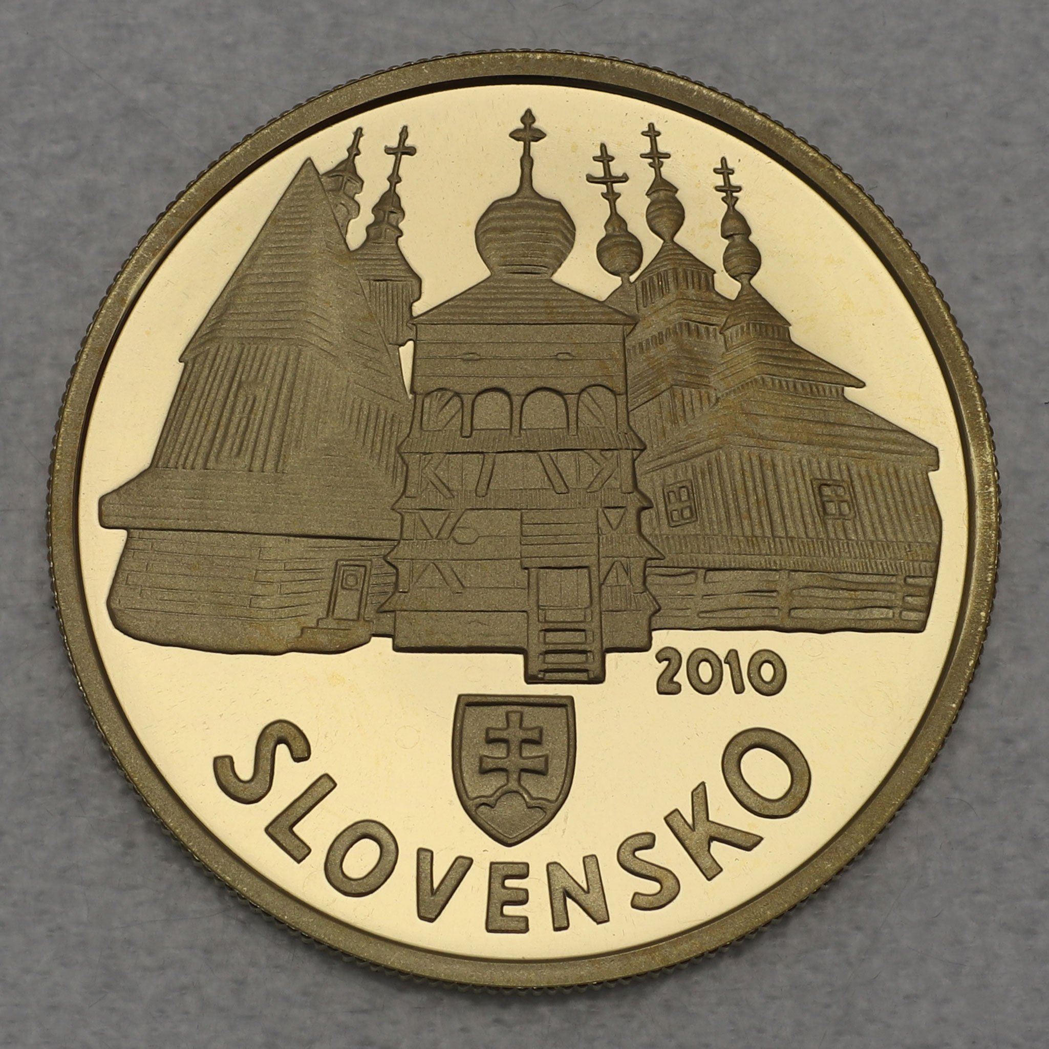 Goldmünze "100 Euro" 2010 Slowakischer Teil des Karpatenbogens (Slowakei) - Hauptansicht