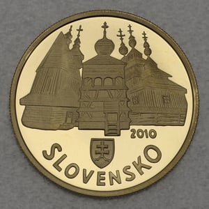 Goldmünze "100 Euro" 2010 Slowakischer Teil des Karpatenbogens (Slowakei) - Hauptansicht