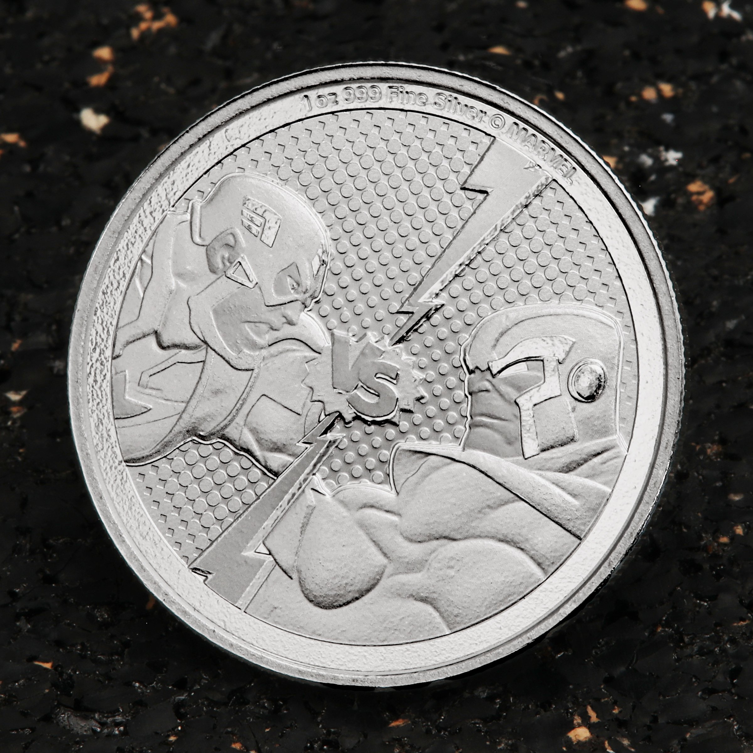 Silbermünze 1oz "Captain America vs. Thanos" 2025 Marvel (Niue) - Detailansicht 4
