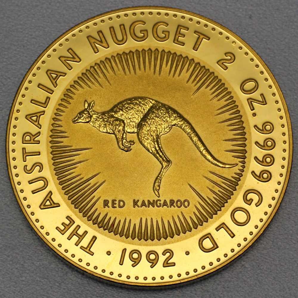 Goldmünze 2oz "Känguru/Nugget" verschiedene Jahrgänge (Australien) - Hauptansicht