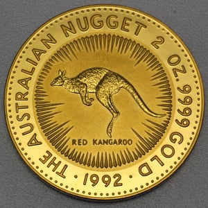 Goldmünze 2oz "Känguru/Nugget" verschiedene Jahrgänge (Australien) - Hauptansicht