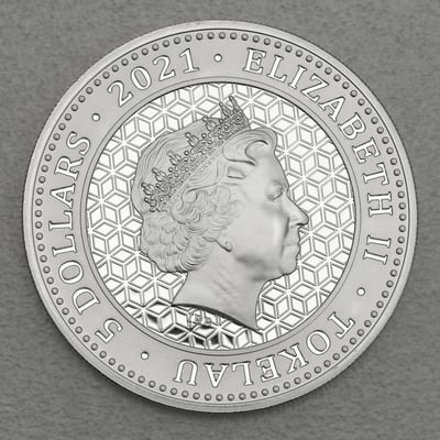 Silbermünze 1oz "Bull and Bear" 2021 19% (Tokelau) - Miniaturansicht 2