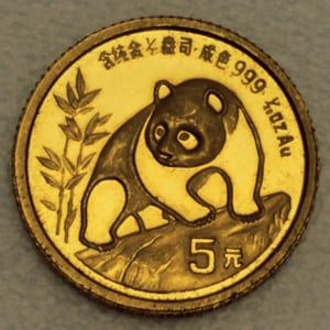 Goldmünze 1/20oz "Panda" 1990 (China) - Hauptansicht
