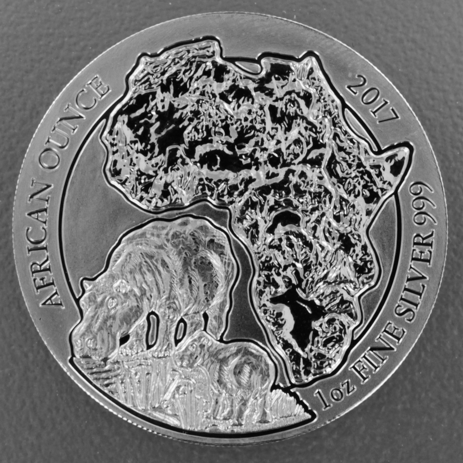 Silbermünze 1oz "Flusspferd" 2017 African Ounce (Ruanda) - Hauptansicht