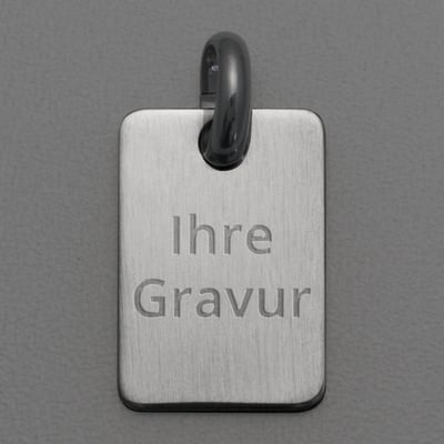 Silberanhänger 925er "Rechteck glanz",grav.(Sterl) - Miniaturansicht 3