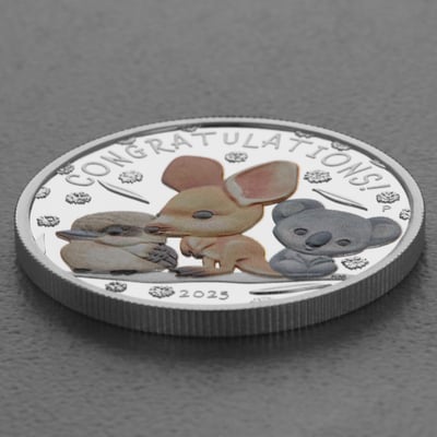 Silbermünze 1/2oz "Newborn" 2025 (PP/koloriert) (Australien) - Miniaturansicht 3