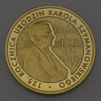 Goldmünze 200 Zloty "Karol Szymanowski" 2007 125. Jahrestag der Geburt (Polen) - Miniaturansicht 1