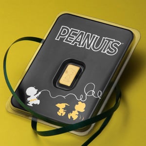 Goldbarren 0,5g "Snoopy" geprägt Blister Peanuts® 75th Anniversary - Miniaturansicht 5
