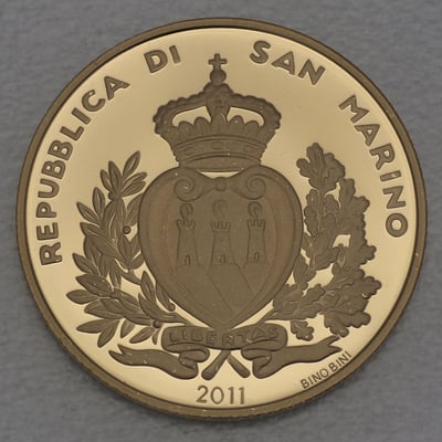 Goldmünze 50 Euro "Castello della Citta" 2011 (PP) Architektonische Elemente (San Marino) - Miniaturansicht 2