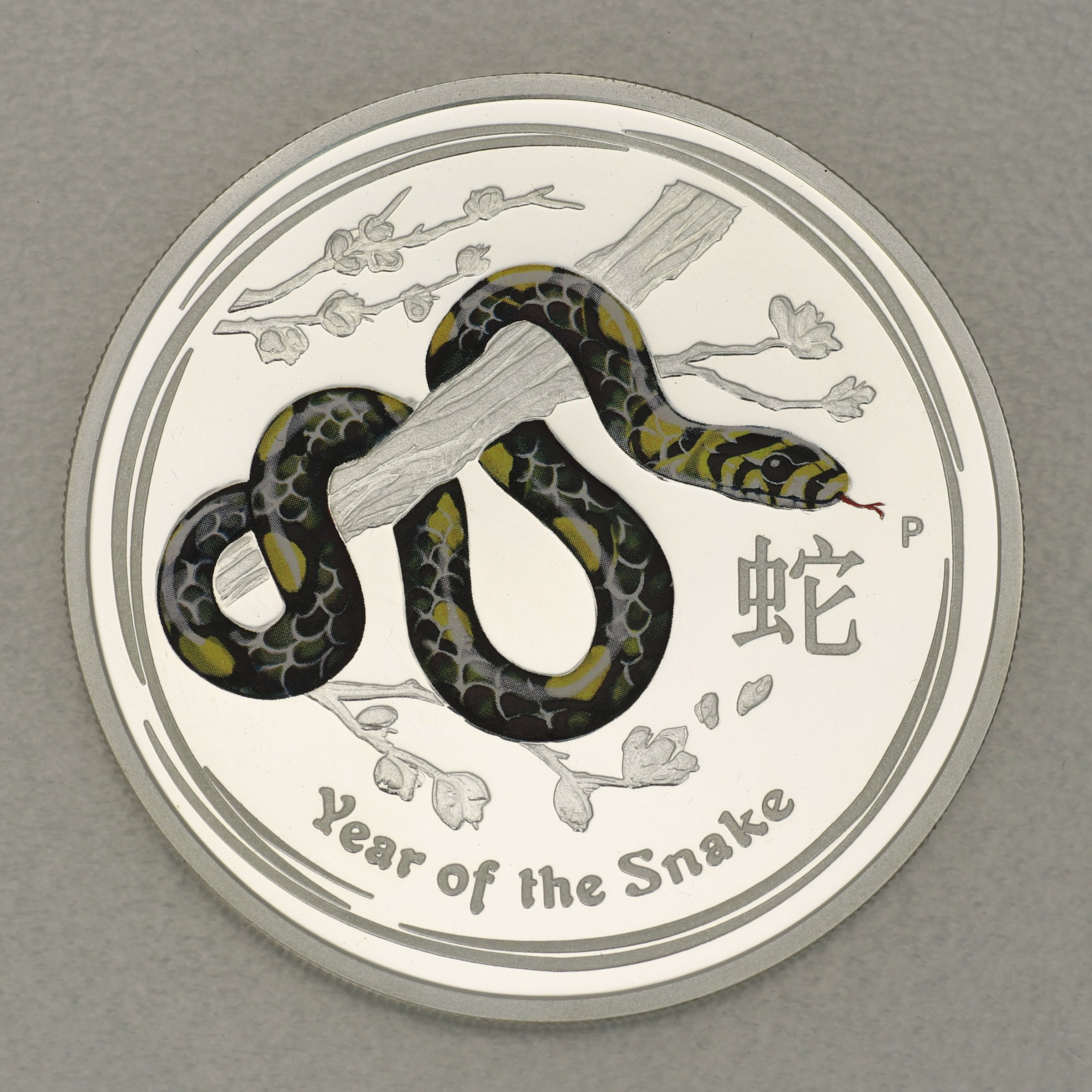 Silbermünze 1oz "Schlange" 2013 (koloriert) Lunar II – Year of the Snake (Australien) - Hauptansicht