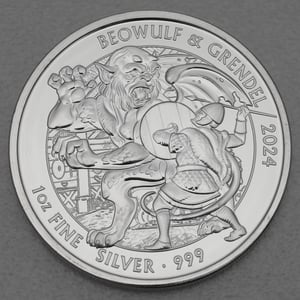 Silbermünze 1oz "Beowulf & Grendel" 2024 Myths and Legends (Großbritannien) - Hauptansicht