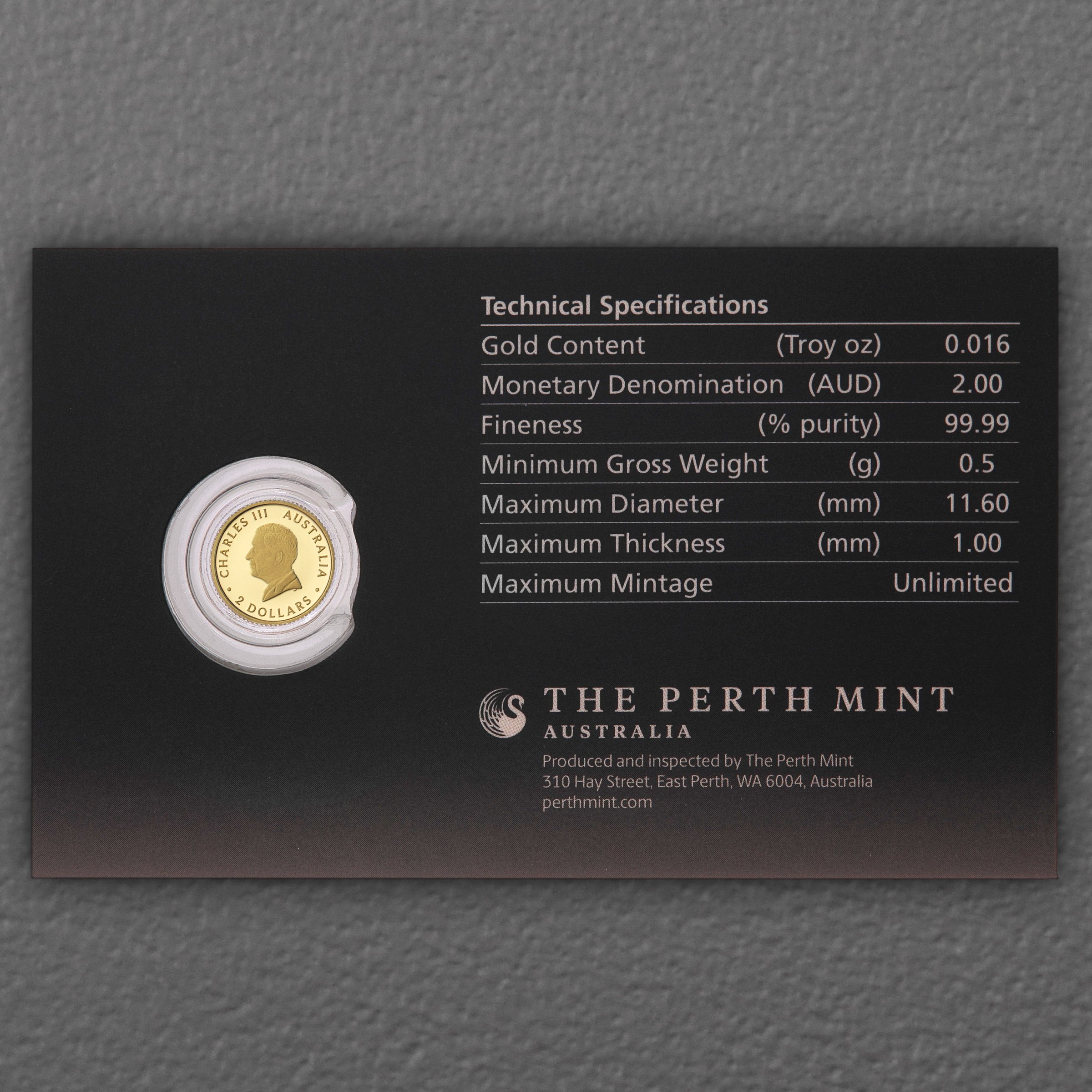 Goldmünze 0,5g "Mini Roo" 2026 (PP) Australian Kangaroo (Australien) - Detailansicht 3
