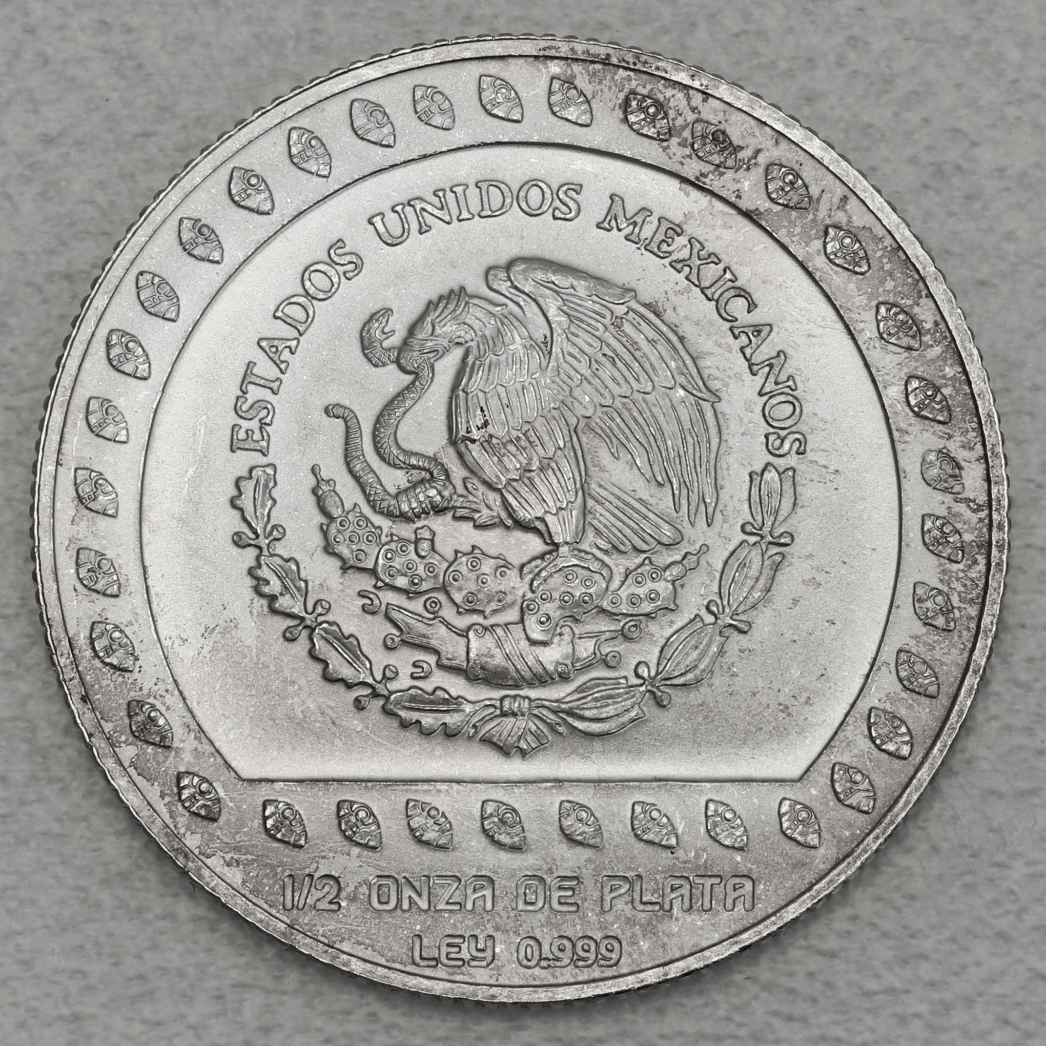 Silbermünze 1/2oz "Guerrero Aguila" 1992 Präkolumbische Kulturen – Azteken (Mexiko) - Detailansicht 1