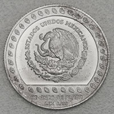 Silbermünze 1/2oz "Guerrero Aguila" 1992 Präkolumbische Kulturen – Azteken (Mexiko) - Miniaturansicht 2