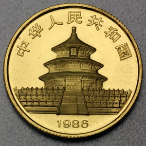 Goldmünze 1/4oz "Panda" 1986 (China) - Miniaturansicht 2