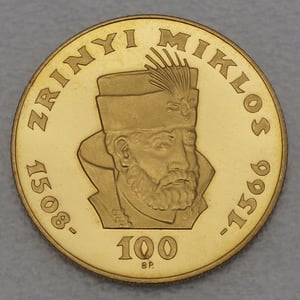 Goldmünze 100 Forint "Zrinyi Miklos" 1966 (Ungarn) - Hauptansicht