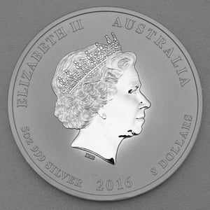 Silbermünze 5oz "Affe" 2016 Lunar II – Year of the Monkey 19% (Australien) - Miniaturansicht 2