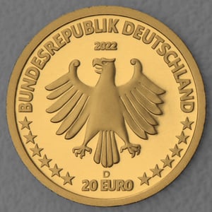 Goldmünze 20 Euro "Kegelrobbe" 2022 Rückkehr der Wildtiere (Deutschland) - Miniaturansicht 2
