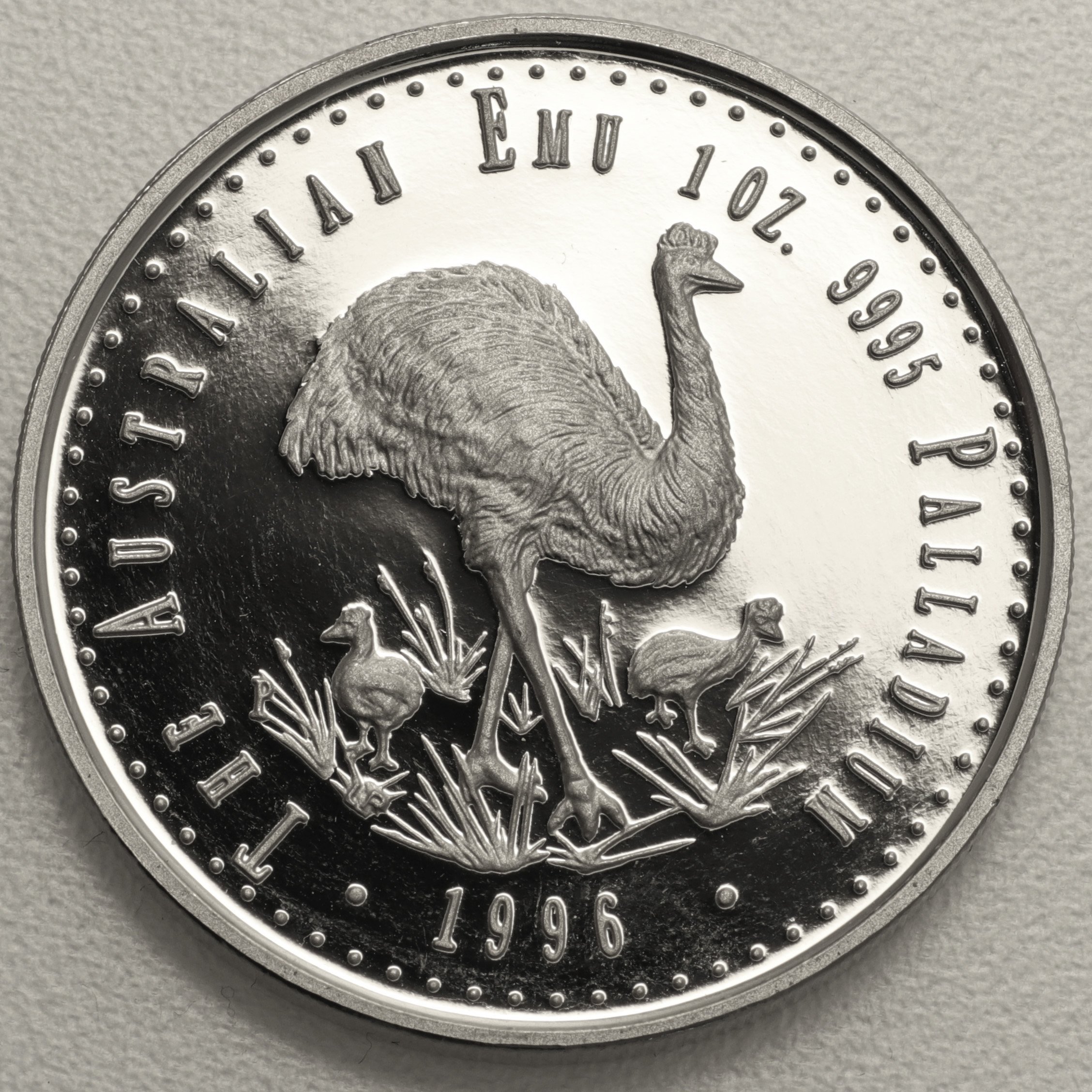 Palladiummünze 1oz "Emu" 1996 (Australien) - Detailansicht 2