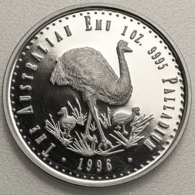 Palladiummünze 1oz "Emu" 1996 (Australien) - Miniaturansicht 3