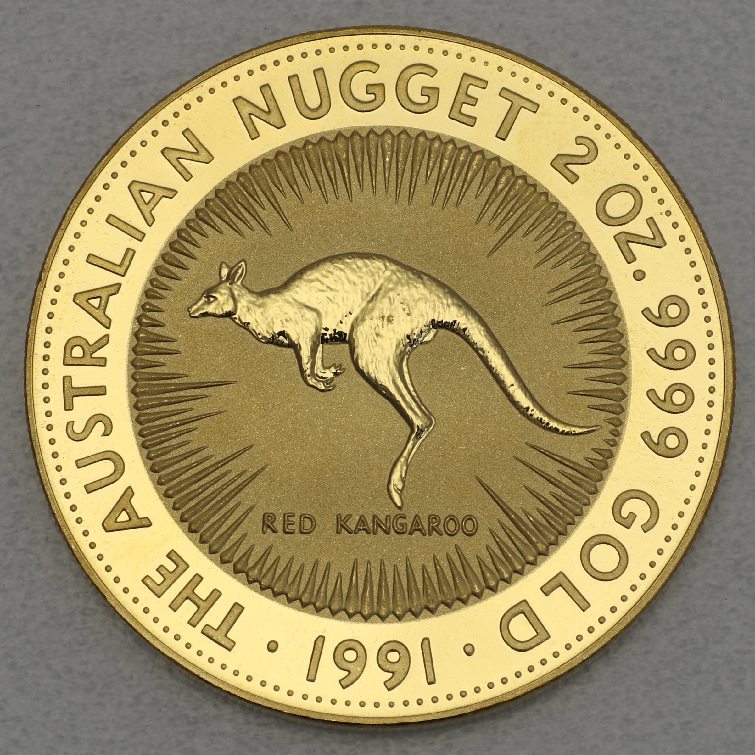 Goldmünze 2oz "Känguru" 1991 Australian Nugget (Australien) - Hauptansicht