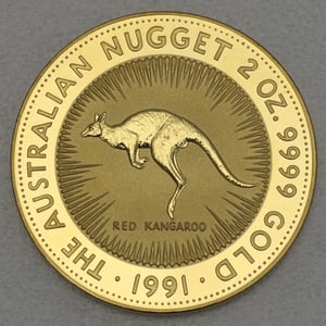 Goldmünze 2oz "Känguru" 1991 Australian Nugget (Australien) - Hauptansicht