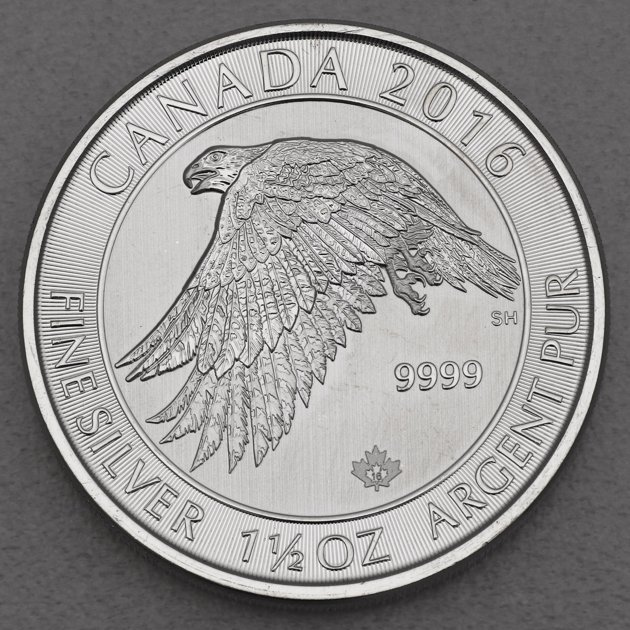 Silbermünze 1,5oz "Canadian Snow Falcon" 2016 (Kanada) - Hauptansicht
