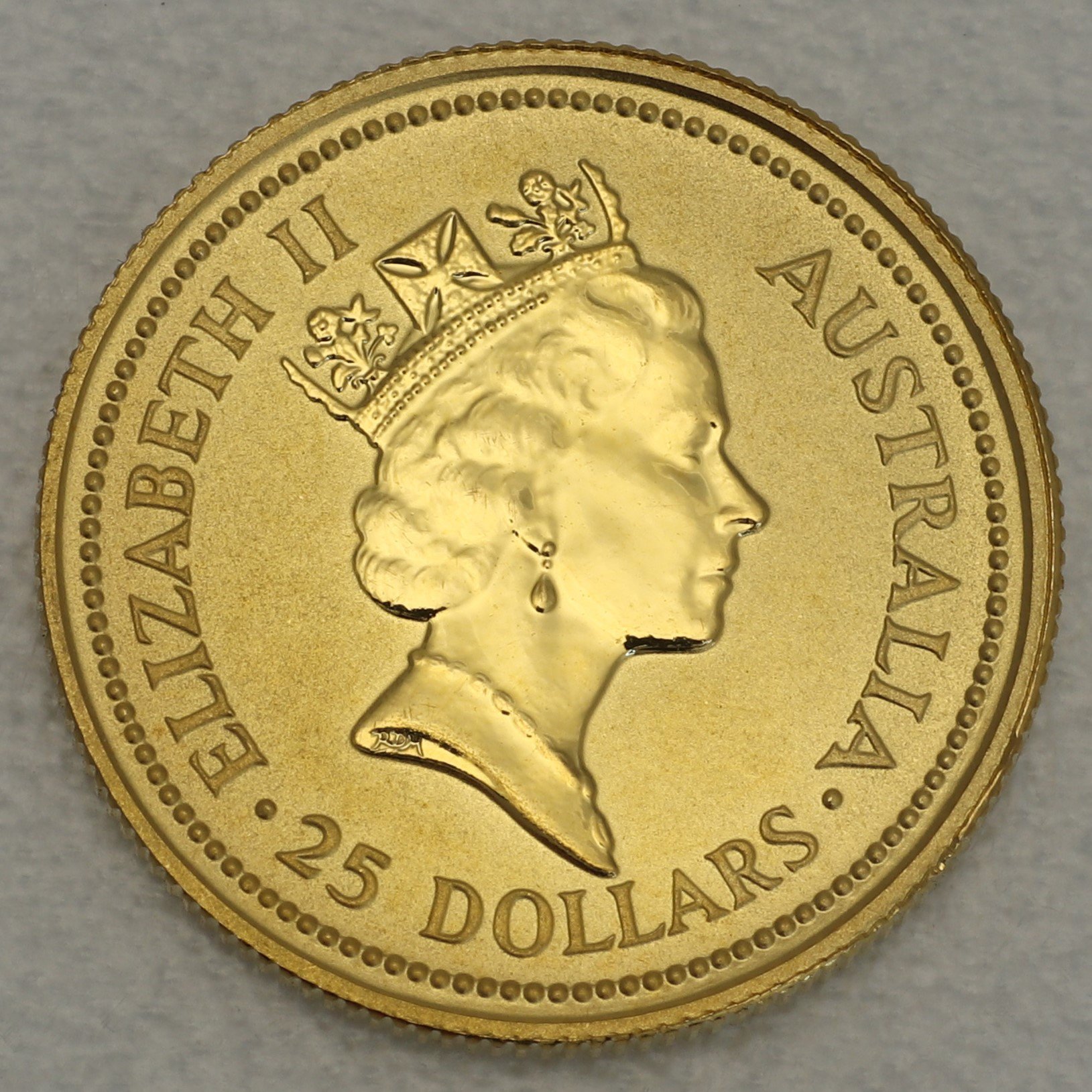 Goldmünze 1/4oz "Känguru" 1992 Australian Nugget (Australien) - Detailansicht 1