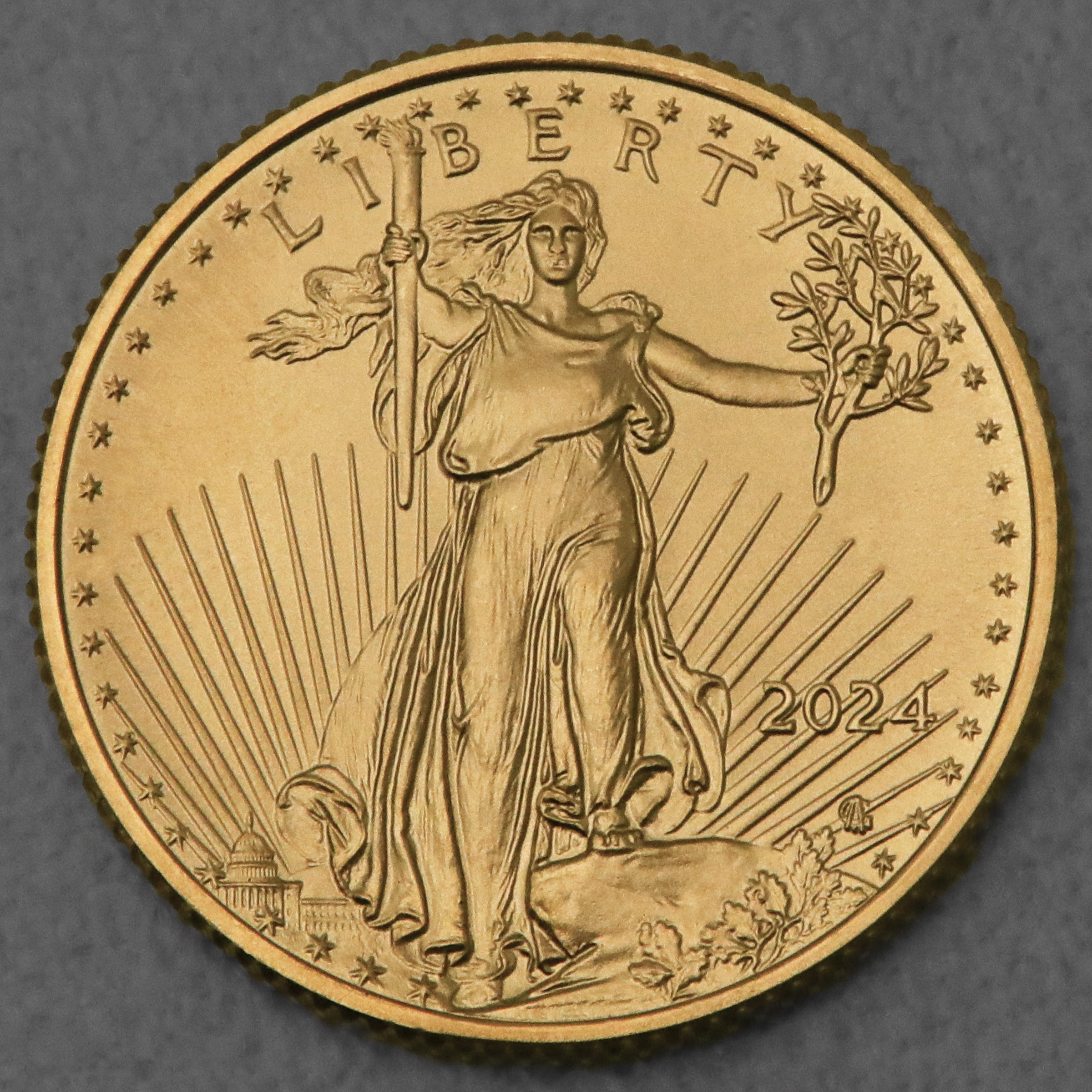 Goldmünze 1/4oz "American Eagle" 2024 (USA) - Detailansicht 1