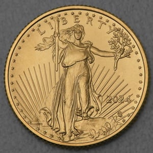 Goldmünze 1/4oz "American Eagle" 2024 (USA) - Miniaturansicht 2