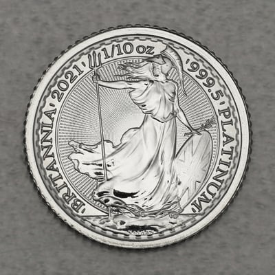 Platinmünze 1/10oz "Britannia" 2021 Elizabeth II. (Großbritannien) - Miniaturansicht 1