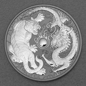 Silbermünze 1oz "Dragon & Tiger" 2018 Chinese Myths & Legends (Australien) - Hauptansicht