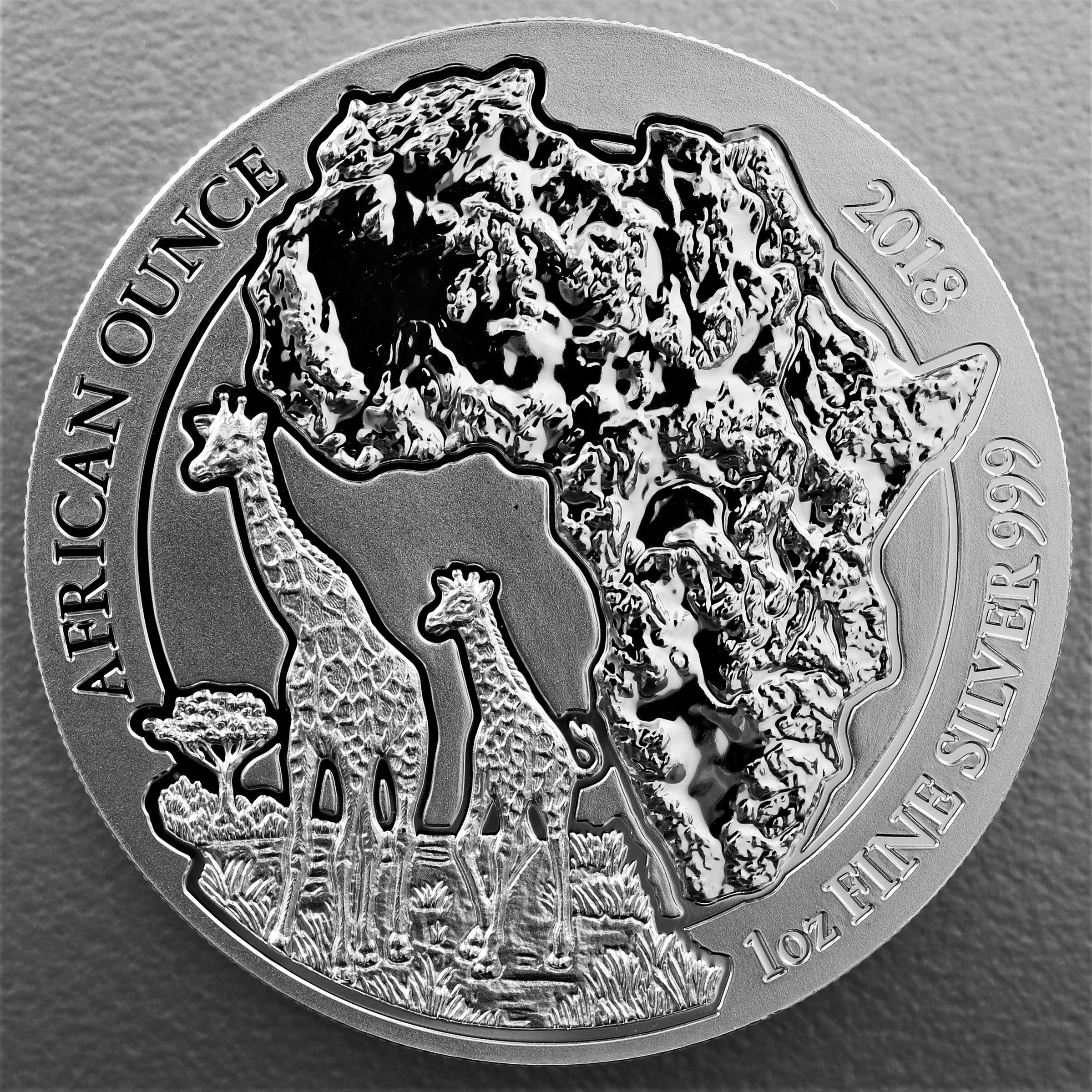 Silbermünze 1oz "Giraffe" 2018 African Ounce (Ruanda) - Hauptansicht